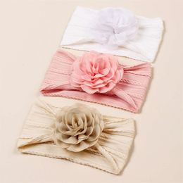 Pałąk kwiatowy dla dzieci miękkie elastyczne nylonowe opaski do włosów Nreborn niemowlę