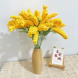 Decorative Flowers Useful Artificial Barley Easy Care Not Wither Knitted Plant Pography Props Exquisite Home Decor