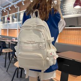 Backpack Fashion Women Nylon Student School Bags For Teenage Girls College Men Laptop Backpacks Travel Book Multi-Pocket