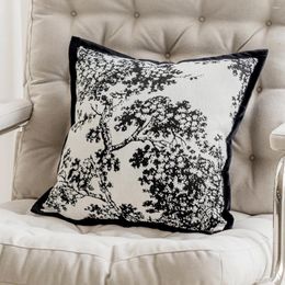 Pillow Case French Sofa Cover For Living Room Modern Minimalist Black And White Backrest