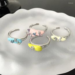 Cluster Rings Versatile And Colourful Accessories Gorgeous Cute Open Ring Temperament Personality Fashion Handicraft Girl