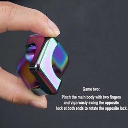 Metal Fingertip Decompression Spinning Tops Anti-Anxiety Hand Fidget Spinner Vent Toys Flipo Flip For Children