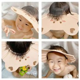 3PCS Cute Cartoon Baby Shower Adjustable Foam Shampoo Cap for Kids Ear Protection Bath Hair Wash Hats Child Protect Head Cover