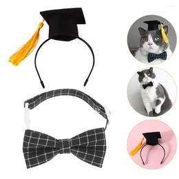 Dog Apparel Headdress Mini Pet Graduation Hats Accessory Costume Cat Cap Tassel Kitten Small Puppy The Party Supply Holiday