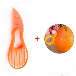 Fruit Vegetable Tools 3 In 1 Avocado Slicer Shea Corer Butter Peeler Cutter Pp Separator Plastic Knife Kitchen Gadgets Drop Delive Del Dh4Iu