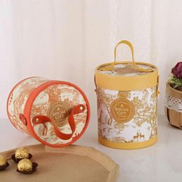 Gift Wrap Flower Paper Box Packaging Round Shape Widely Applied Great Decorating Florist