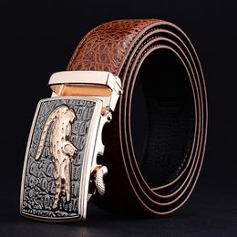 2021 men's leather belt crocodile pattern belt mans belt wholesale automatic buckle pants supply 2588