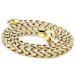 Factory Supplier 316 Real Yellow Gold 14K VVS Diamond Hip Hop Box Link Chains Jewellery Gold Chain For Men Women