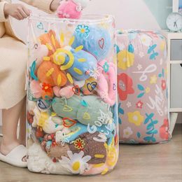 Storage Bags Quilt Bag Toys Transparent Clothes Organizer Large Moving Packing Drawstring Suitcase Dust Cover