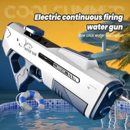 Electric continuous shooting water gun fully automatic suction gun water splashing festival summer water toys outdoor toys 240513