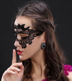Black Half Face lace mask Hollow Sexy Masquerade Eyemask dance Party Ball women masks Birthday Christmas party Masks supplies5644761
