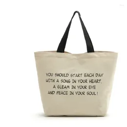 Shopping Bags Luxury Eco-Friendly Recyclable 8-12oz Cotton Fabric Tote-Bag With Brand Printing Durable Wholesale Canvas