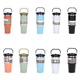 Portable Car Cup 30oz Insulation Cup Stainless Steel 304 Cold Insulation Outdoor Portable Ice Cream Cup