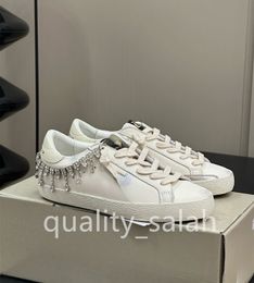 Top Quality Designer Golden Sneakers Designer Dress shoes dirty super star diamond white silver Women Mens Trainers Eur 36-41