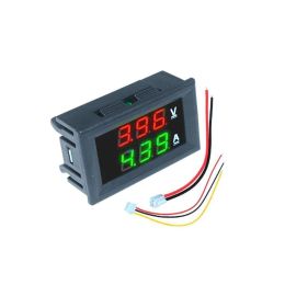 DC 100V 10A Mini Digital Voltmeter Ammeter Panel Amp Volt Voltage Current Metre Tester Detector 0.56" Dual LED Display Auto Car
