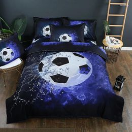 Bedding Sets WAZIR 3D Printing 3Pcs Sport Bed Soft Duvet Cover Pillowcase Football Basketball Cotton Bedclothes Boy Gift