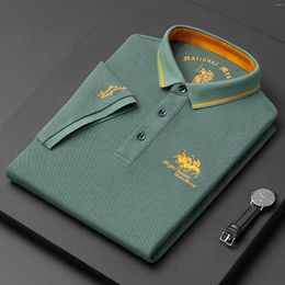 Men's Polos Summer Korean Embroidered Polo Shirt Luxury Top Casual Lapel Short Sleeve T-shirt Fashion Anti-wrinkle Men T