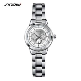 SINOBI Women's Bracelet Fashion Steel Wrist Watches Luxury Brand Geneva Quartz Clock Ladies Wristwatch Relojes Mujer Saatler 245l