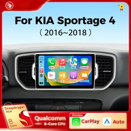 Car dvd Multimedia Radio for KIA Sportage 4 2016 2017 2018 2019 Wireless Carplay Android Auto Qualcomm Car Stereo 4G Wifi