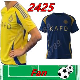 Al Nassr FC soccer Jerseys Ronaldo 2024 2025 Home 24 25 CR7 Gonzalo Martinez Talisca Ghislain Konan Vincent Aboubakar men top football Men kids kit shirt