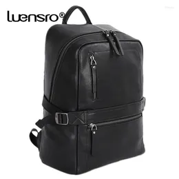 Backpack Genuine Leather Bags For Men Multifunction Large Capacity Travel Laptop Backpacks Man School Bag Mlan Mochila