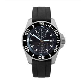 DESIGN 2022 Mens Sport Watches Chronograph Wristwatches Japan quartz movement Steel case black rubber strap reloj watch man 216k