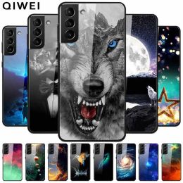 For Samsung Galaxy S21 FE 5G Case Tempered Glass Hard Phone Back Cover For Galaxy S21 Plus Ultra S 21 S21FE S21Ultra Bumper Case