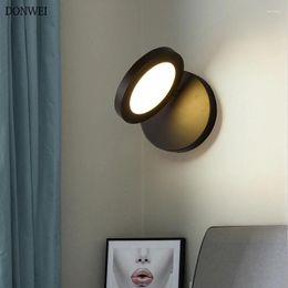 Wall Lamp Nordic 9W LED For Bedroom Living Room Corridor Bathroom Mirror Lights 360 Degrees Rotatable Indoor Lighting