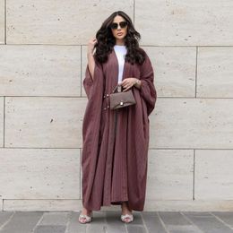 Ethnic Clothing Ramadan Khimar Abaya Saudi Arabia Islam Dress Modern Fashion Turkish Striped Casual Maxi Kebaya Robe Femme Musulmane MQ077