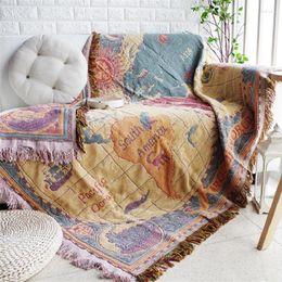 Blankets Cotton Knitted Sofa Line Blanket Throw Home Decor Chair Couch Piano Cover Towel Decorative Slipcover Tapestry Bedspread