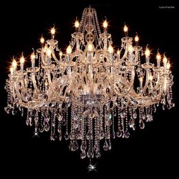 Chandeliers Large K9 Quality Diameter 120cm 36 Lamps Crystal Fixtures Lighting Chandelier For Living Room Villa