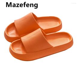 Slippers Women Thick Platform Summer Beach Eva Soft Sole Slide Sandals Leisure Men Ladies Indoor Bathroom Anti-slip Shoes