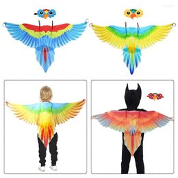 Clothing Sets Halloween For Masquerade With Headwear Parrot Costume Children Wing Cloak Performance Prop Bird Cape