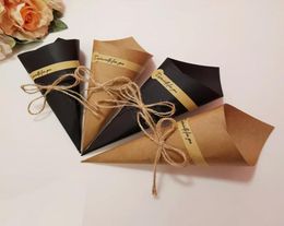 Gift Wrap 50pcs DIY Bouquet Kraft Paper Handmade Flower Box Folding Card For Package3790523
