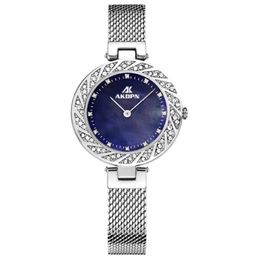 Diamond Goddess Luminous Quartz Womens Watch Mesh Belt Wear Resistant Ladies Wrist Watches Nature Beauty 298k