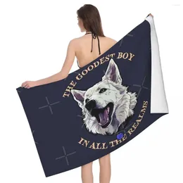 Towel The Goodest Boy 80x130cm Bath Microfibre Fabrics For Bathroom Souvenir Gift