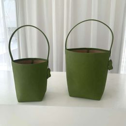 The Row Bag Korean Spring/Summer New Designer Shoulder Bags Luxury Bag Womens Bag Premium Leather Large Capacity Portable Water Bucket Bag Womens Underarm Bag
