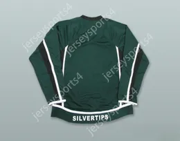 Custom EVERETT SILVERTIPS GREEN HOCKEY JERSEY Top Stitched S-M-L-XL-XXL-3XL-4XL-5XL-6XL