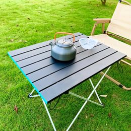 Camping Table Pliante Ultralight Folding Tables For Outdor Hiking Garden Party Dinner Picnic BBQ Foldable Aluminium Desk 240524