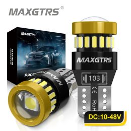 2x 24V W5W T10 LED CANBUS No Error 12V 5W 750Lm Super Bright Car Interior Side Light 194 3030 SMD Auto Bulb White Amber Red