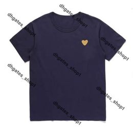 Brand Tshirt Cdgs Summer Play Designer Mens T-Shirts Play T Shirt Commes Short Sleeve Womens Des Badge Garcons Embroidery Heart Shirt Red Love Cool TOPS Cdgs Shirt 456