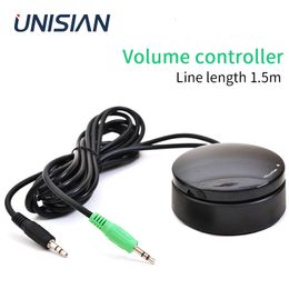 UNISIAN Audio Volume Wired Controller Aux 3.5mm Signal Volume Control by Cable Adjustment For Speakers Amplifier System