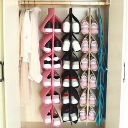 Storage Bags For Wardrobe Closet Transparent Bag Hanging Handbag Organizer Door Wall Clear Sundry Shoe With Hanger Pouch