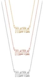 Small Mama Mom Mommy Letters Necklace Stamped Word Initial Love Alphabet Mother Necklaces for Thanksgiving Mother039s Gifts2823127