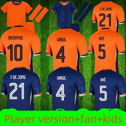 24 25The New NetHErlANdsMEMPHIS XAVI GAKPO MEMPHIS European HoLLAnd Club Soccer Jersey Euro Cup Dutch National Team Football Shirt Men Kids Kit Full Set Home Away