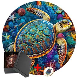 Puzzles Sea Turtle 3d Wooden Puzzles for Adults Jigsaw Puzzle Animals Entertainment Iq Games Toys Brain Trainer Montessori Game Hobby Y240524