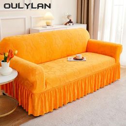 Chair Covers 1/2/3/4 Seater Slipcover High Skirt Jacquard Sofa Cover Stretch Couch Thick Corner Protector