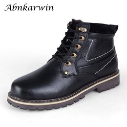 Autumn Winter Men Ankle Genuine Leather Boots Natural Original Wide Work Shoes Plus Big Size 49 50 51 52 Botas Hombre Cuero