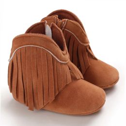 2019-11-01 Lioraitiin Baby Girl Boots Leather First Walkers Soft Bottom Anti Slip Newborn Baby Girl Shoes Winter Autumn Boots