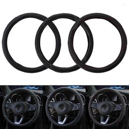 Steering Wheel Covers Car-styling Car Cover Breathable Anti Slip Auto Decoration Suitable 37-38CM PU Leather